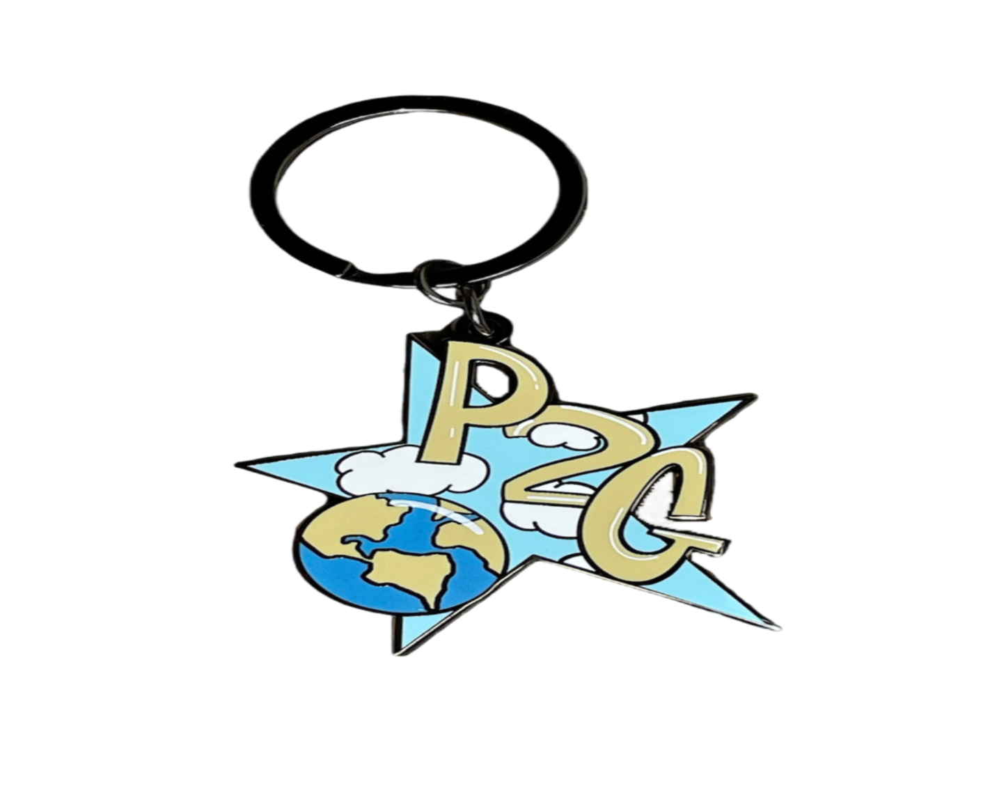 P2G Metal Star Keychain